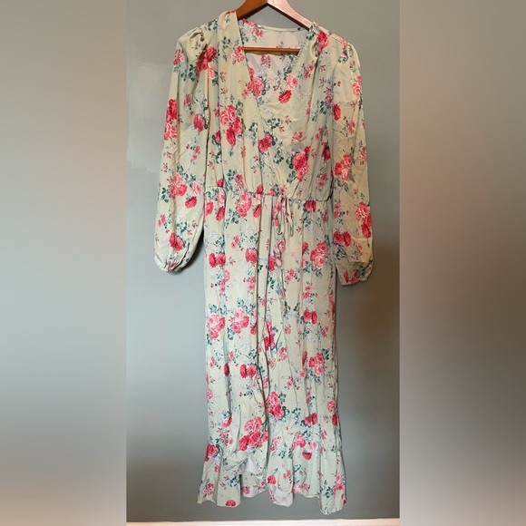 NWT 2 dresses! SPIEZ Women's Floral Printed V Neck Dress Long Sleeve Maxi Size M - Picture 6 of 8